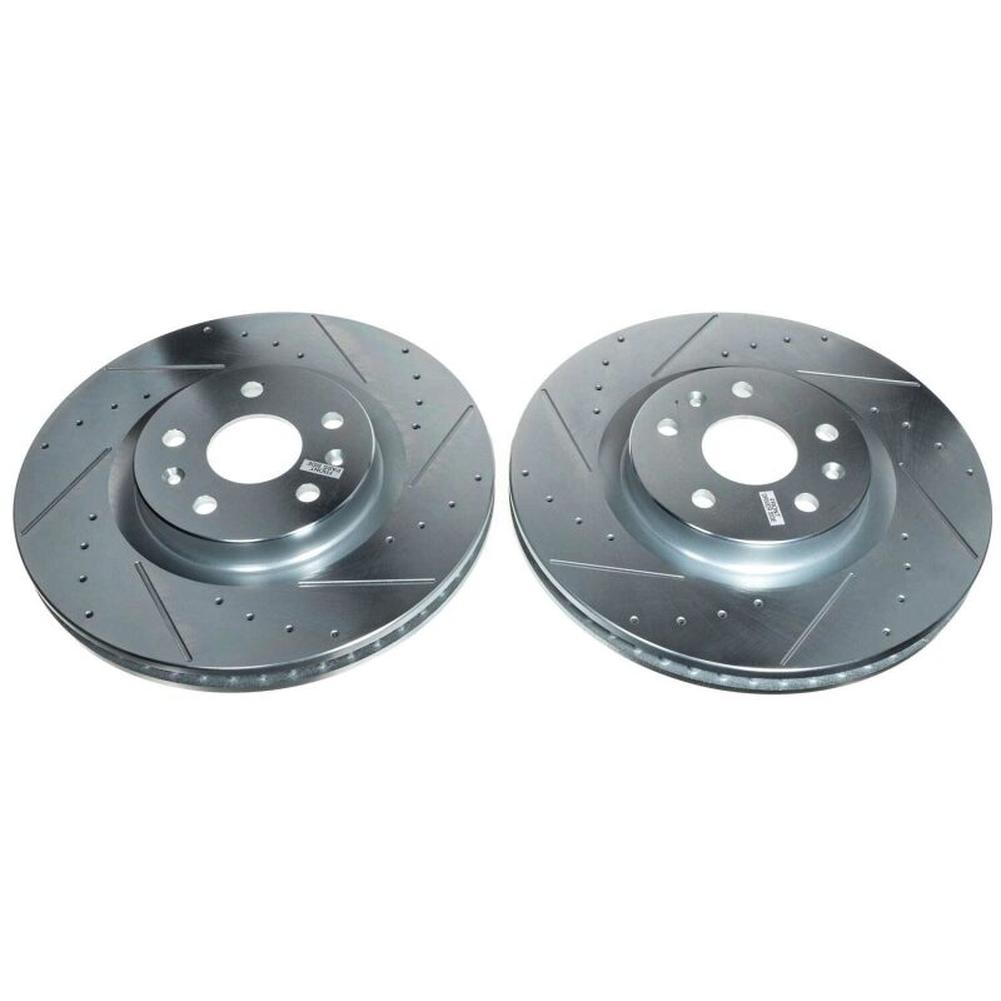 Corvette C8 Power Stop Front Evolution Drilled & Slotted Rotor - Pair Z51 2020-2024