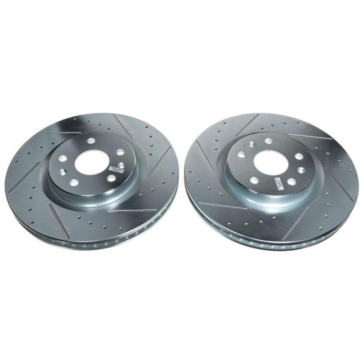 Corvette C8 Power Stop Front Evolution Drilled & Slotted Rotor - Pair Z51 2020-2024