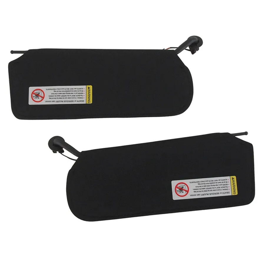 Corvette Replacement Sun Visor Set W/ Led Lit Mirrors- Black : 199-2004 C5 & Z06