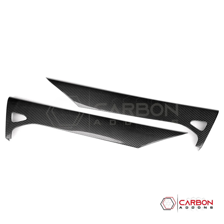 C8 Corvette Real Carbon Fiber Inner Door Upper Panels - 2020-2026 Stingray, Z51, Z06 & E-Ray