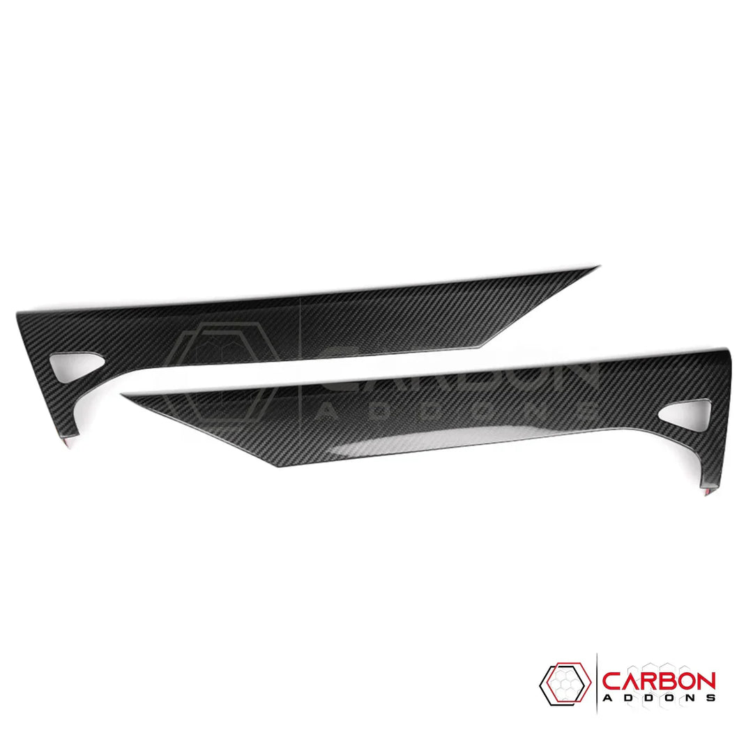 C8 Corvette Real Carbon Fiber Inner Door Upper Panels - 2020-2026 Stingray, Z51, Z06 & E-Ray