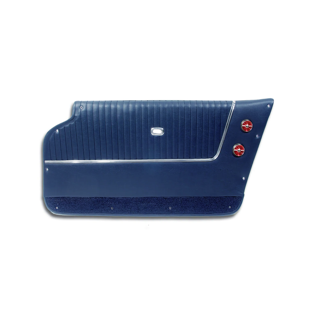 C2 1963-1964 Corvette Door Panels Leather W/Carpet - Convertible - W/Trim