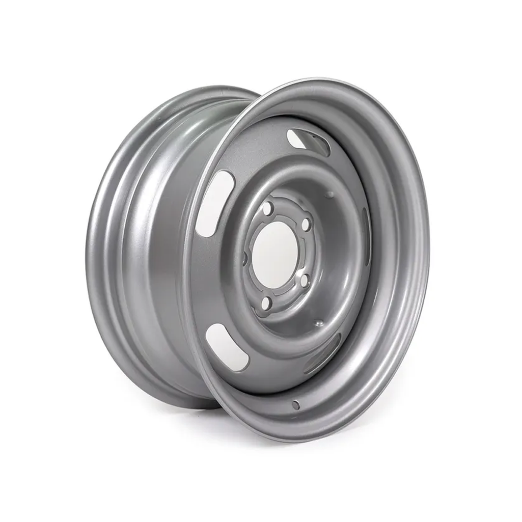 C2 1963-1967 Corvette Rally Wheel 15 X 6 Silver Powder Coat