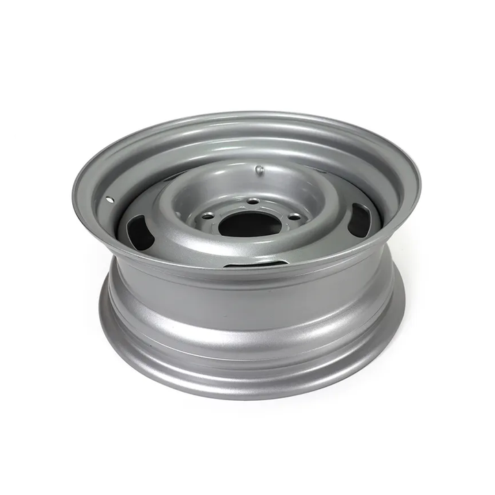 1963-1967 C2 Corvette Rally Wheel 15 X 6 Silver Powder Coat: 1963-1967
