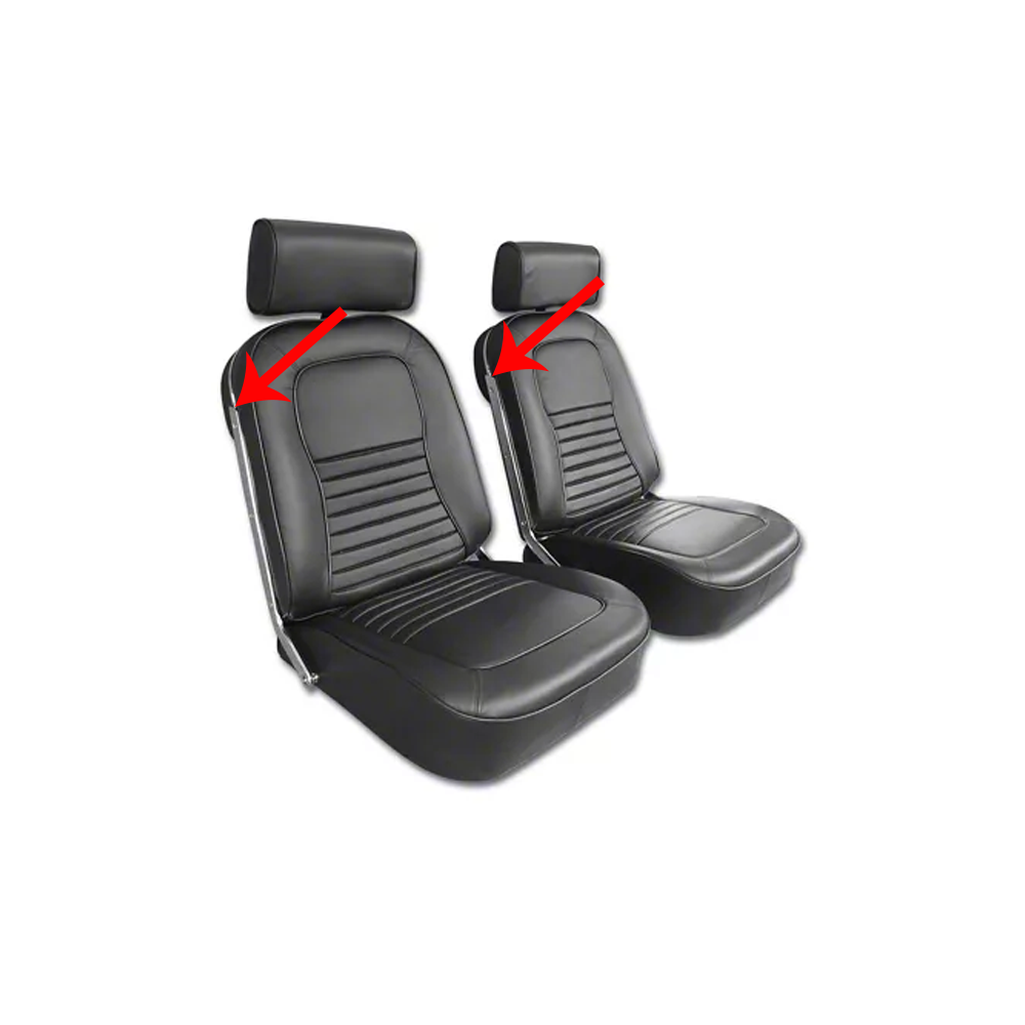 C2 1967 Corvette Seat Side Chrome - 4 Piece Set