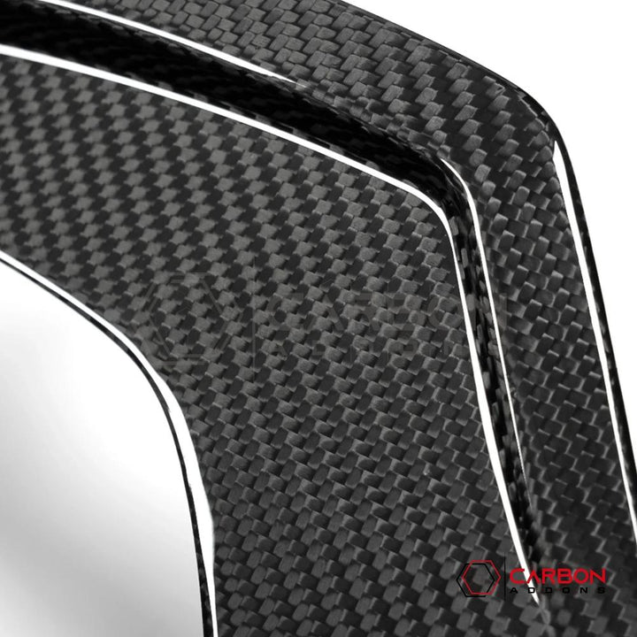 C8 Corvette Z51, Z06 & Stingray | GT2/GT3 Seat Adjustment Button Cover Trim | Real Dry Carbon Fiber