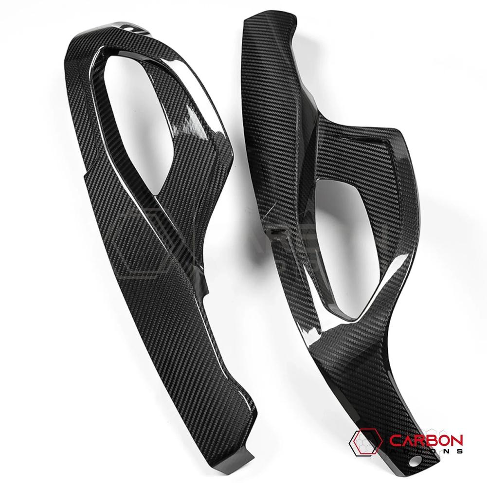 C8 Corvette Z51, Z06 & Stingray | GT2/GT3 Seat Adjustment Button Cover Trim | Real Dry Carbon Fiber