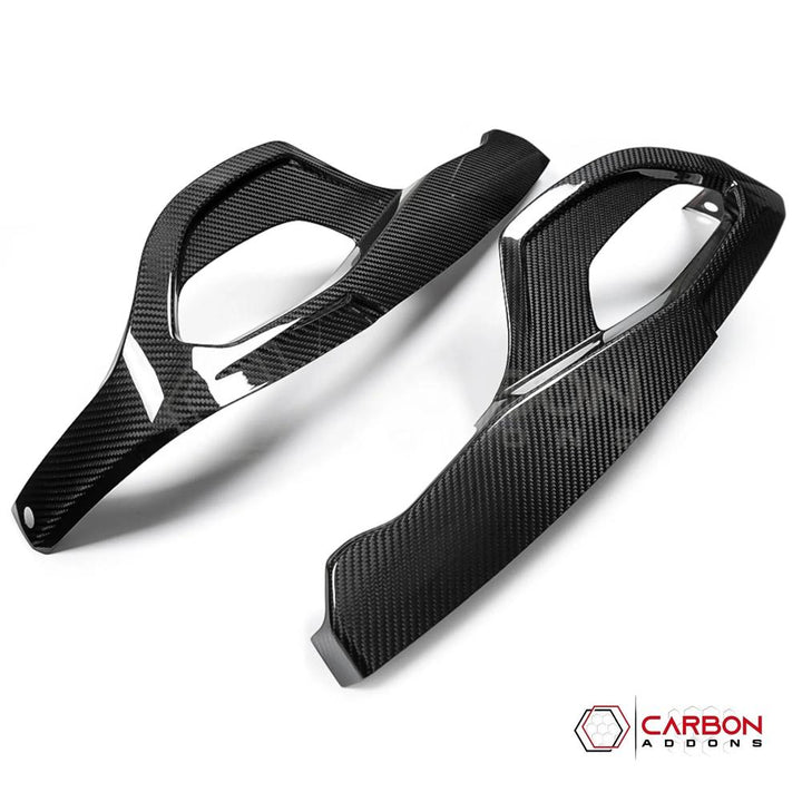 C8 Corvette Z51, Z06 & Stingray | GT2/GT3 Seat Adjustment Button Cover Trim | Real Dry Carbon Fiber