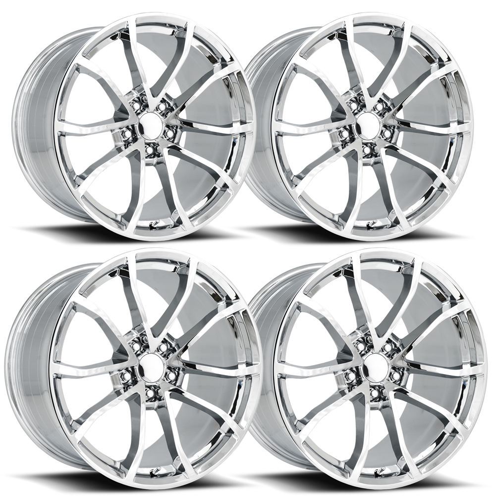 Corvette Centennial Cup Style Flow Formed Reproduction Wheels (Set) -  Chrome