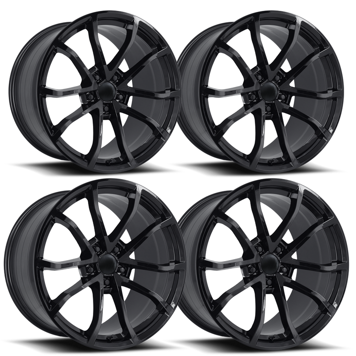 Corvette Centennial Cup Style Flow Formed Reproduction Wheels (Set) - Gloss Black