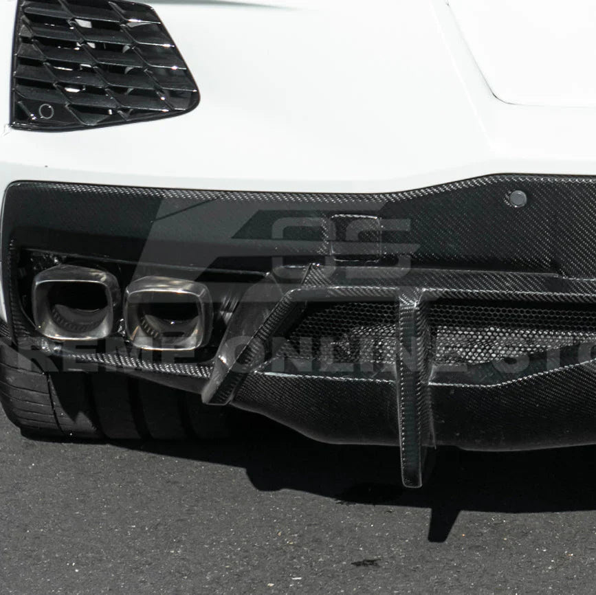 C8 Corvette Rear Bumper Diffuser Quad Exit - 2020-2025 Stingray, Z51 ...