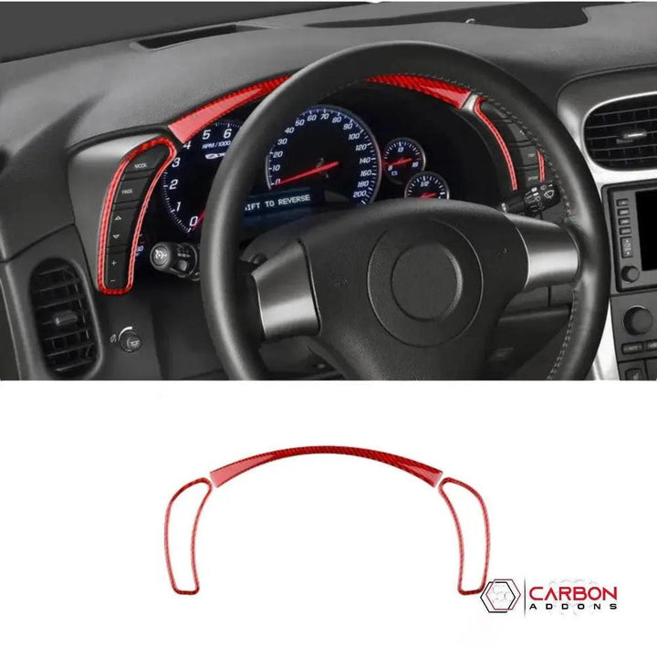 [3pcs] Real Carbon Fiber Gauge Cluster Surround Trim Overlay | C6 2005-2013 Corvette