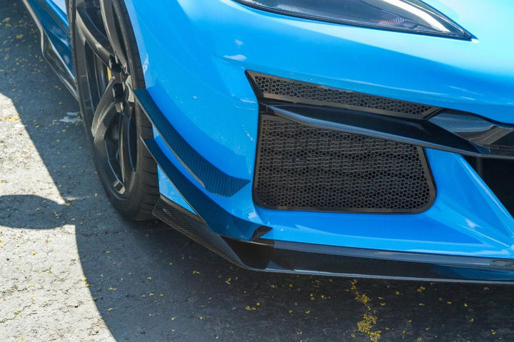 Corvette C8 Z06 Carbon Fiber Front Bumper Canards 2023-2026