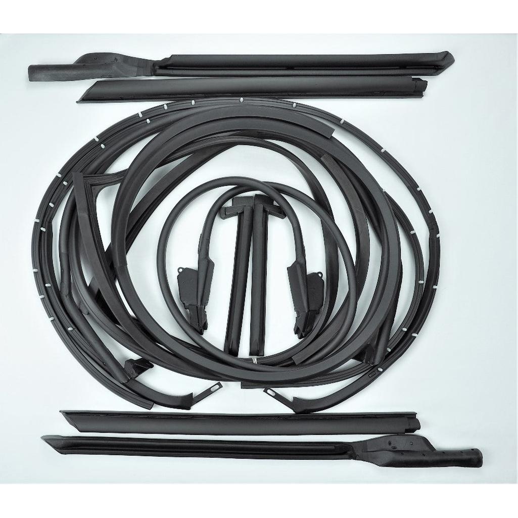 C3 1969 Corvette Coupe T-Top/Door Weatherstrip Kit - 12 Pc