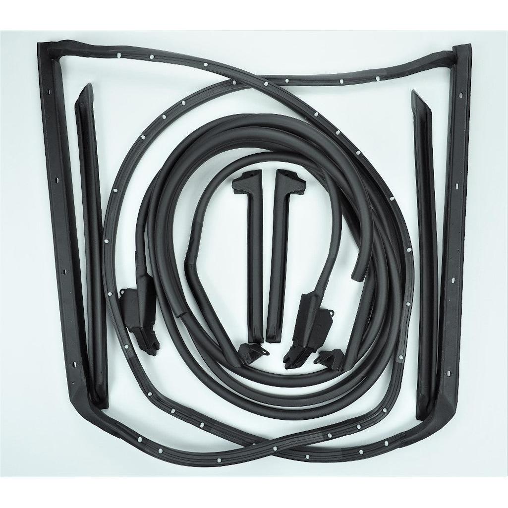 C3 1977 Corvette Coupe T-Top/Door Weatherstrip Kit - 9 Pc - 1977 Late - LH