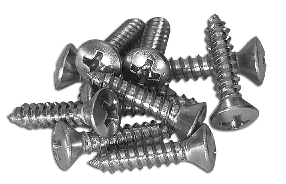 C1 1958-1962 Chevrolet Corvette Console Molding Screws. Upper & Lower - 10 Piece Set