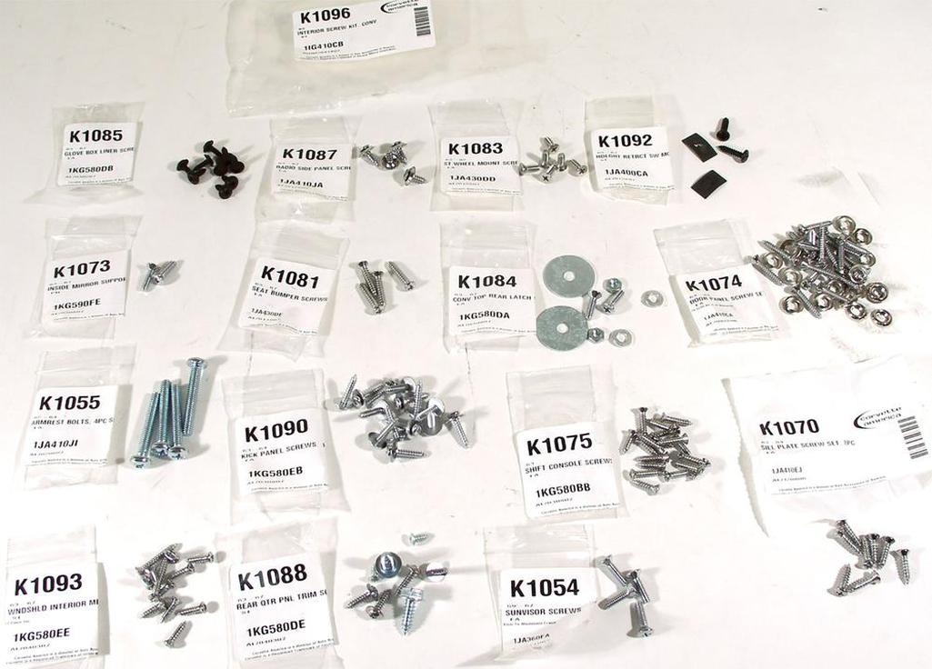 C2 1963 Chevrolet Corvette Interior Screw Kit - Convertible