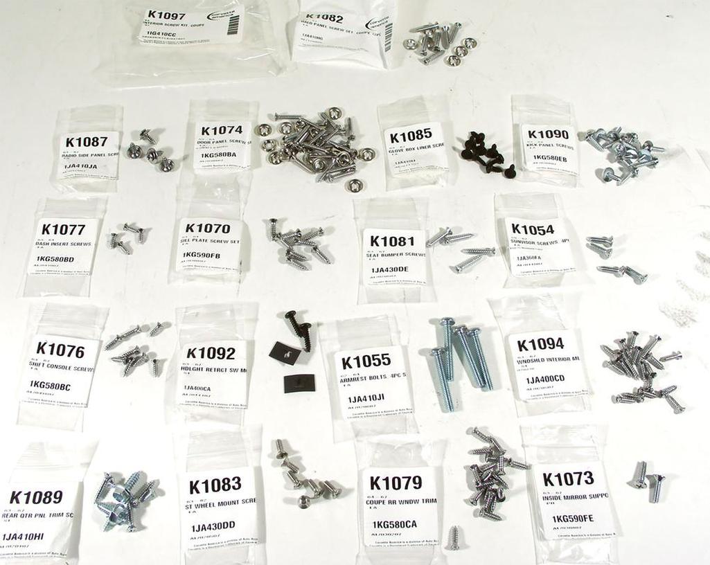 C2 1964 Chevrolet Corvette Interior Screw Kit - Coupe