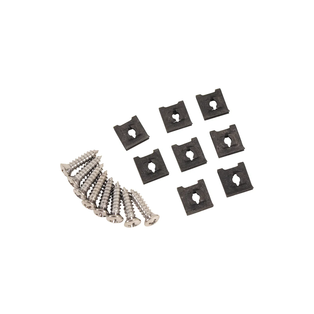 1968-1969 Corvette C3 Exhaust Bezel Screws & J Nuts - 16Pc Set