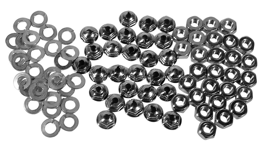 C1 1958-1962 Chevrolet Corvette Grille Bezels Nut & Washer Kit. 84 Piece