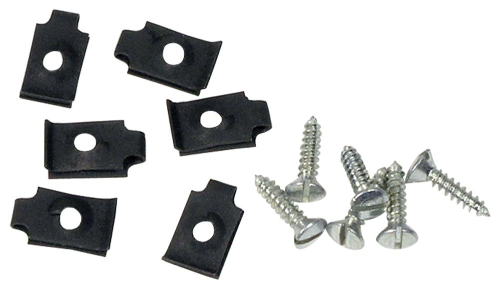 C1 1956-1957 Chevrolet Corvette Headlight Ring Screws & J-Nuts. 12 Piece