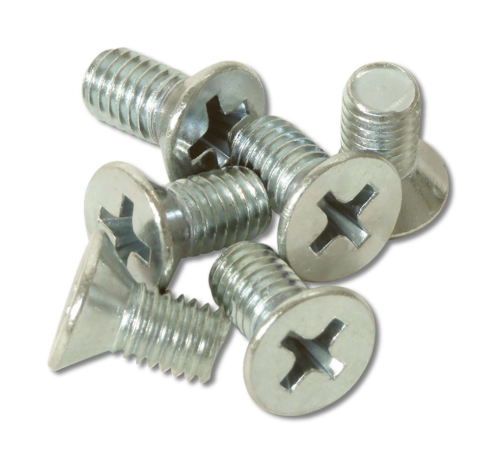 C1 1956-1962 Corvette Door Lock Pivot Plate Screws - 6Pc Set