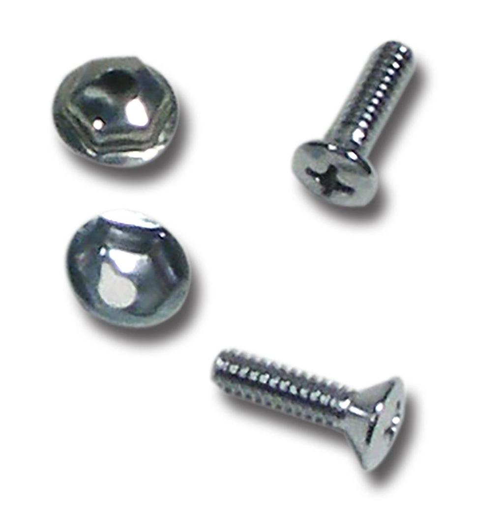 C2 1965-1966 Chevrolet Corvette Power Antenna Switch Screws & Nuts 4-Piece