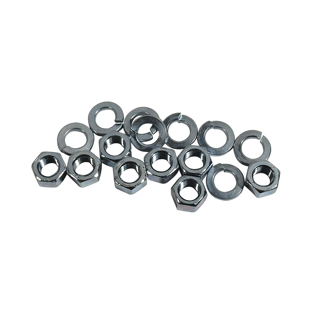 1963-1982 Corvette C2/C3 Park Brake Flange Plate Nut & Lock Washers - 16Pc