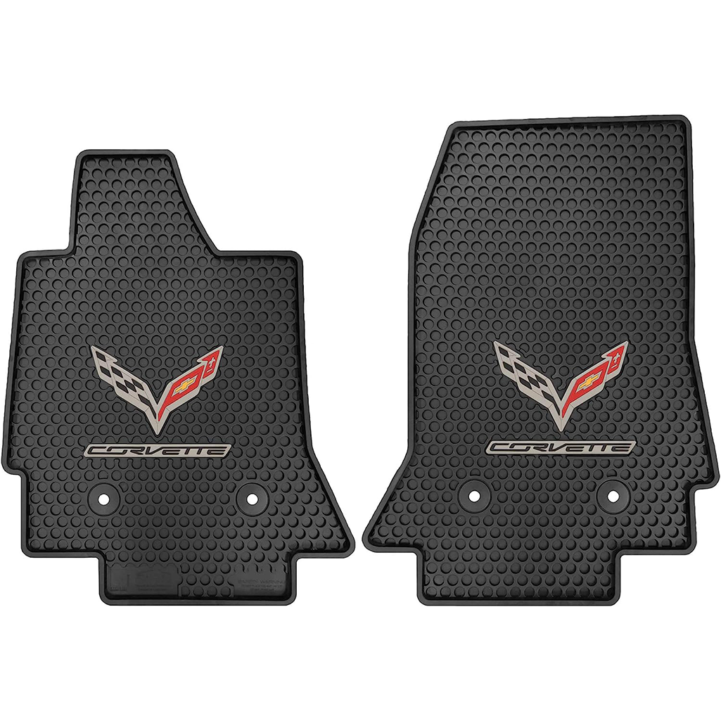 C7 Corvette Lloyd's Signature Rubber/All Weather Floor Mats - Black : C7 2014-2019