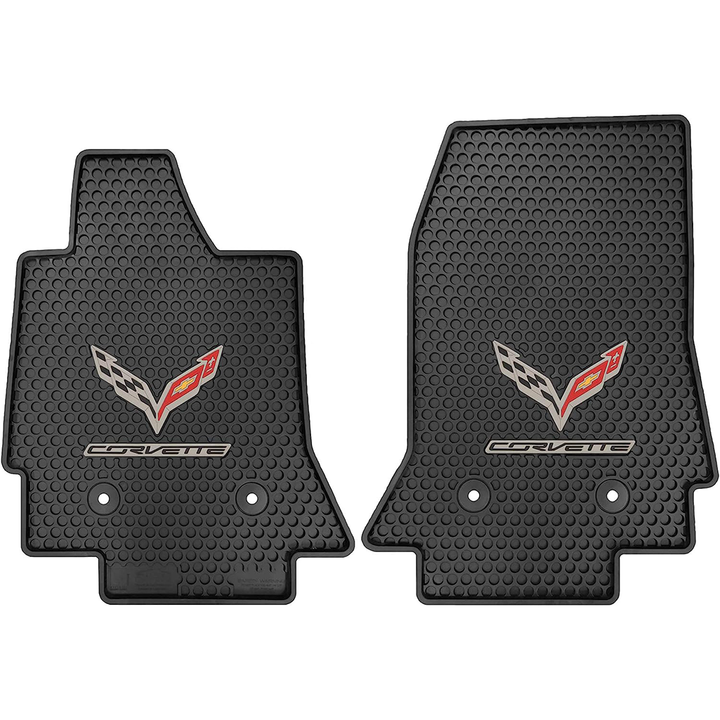 C7 Corvette Lloyd's Signature Rubber/All Weather Floor Mats - Black : C7 2014-2019