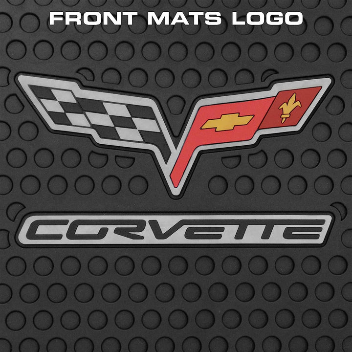 C6 Corvette Lloyd's Signature Rubber/All Weather Floor Mats - Black : C6 2005-2007.5
