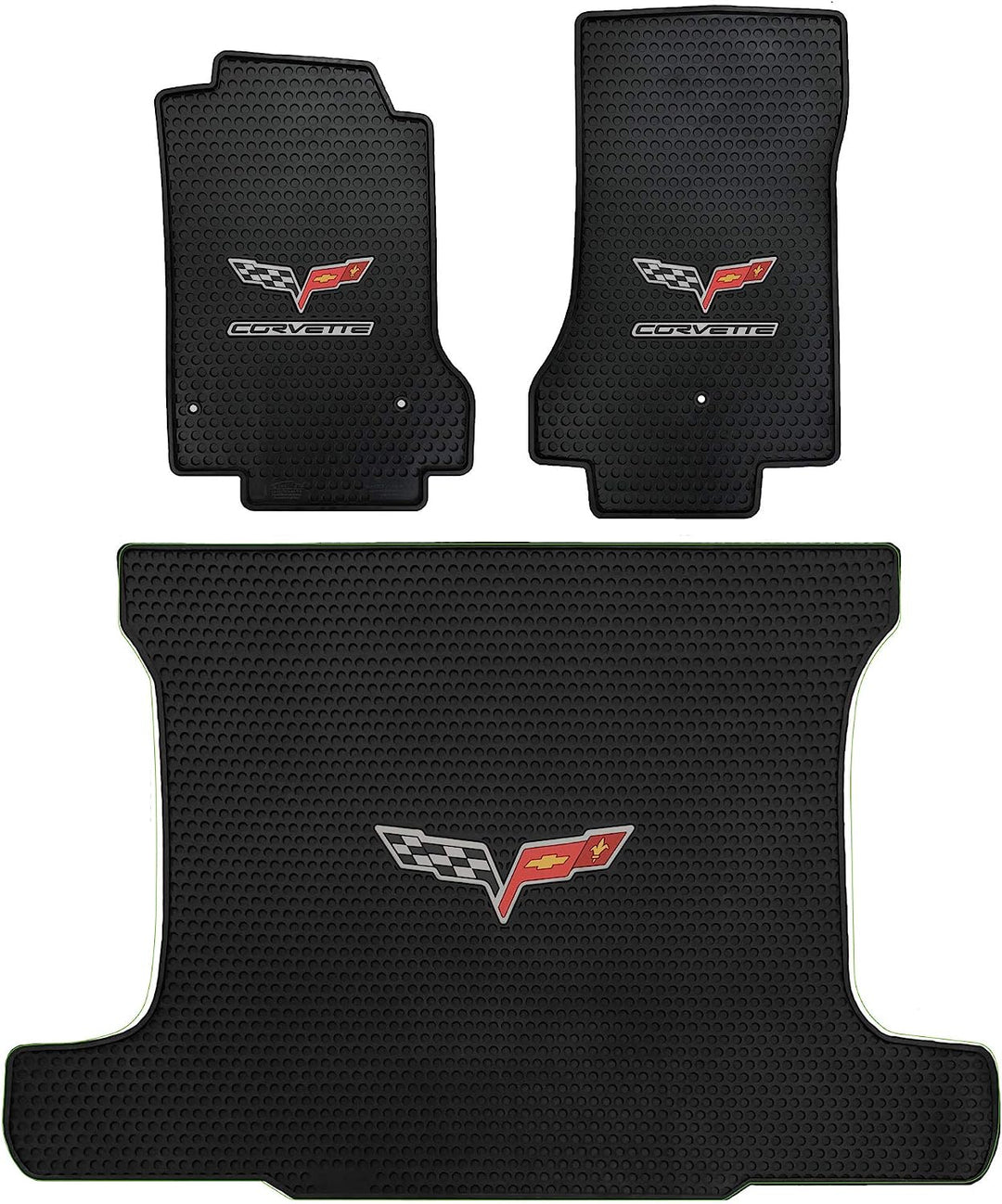 C6 Corvette Lloyd's Signature Rubber/All Weather Floor Mats - Black : C6 2005-2007.5