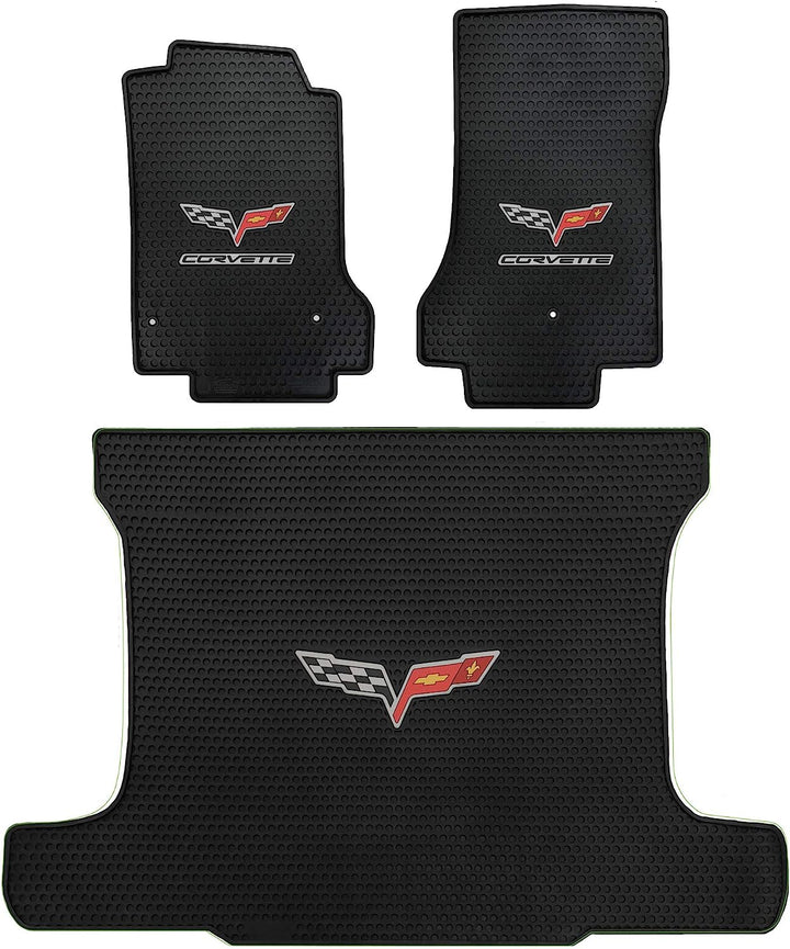 C6 Corvette Lloyd's Signature Rubber/All Weather Floor Mats - Black : C6 2005-2007.5