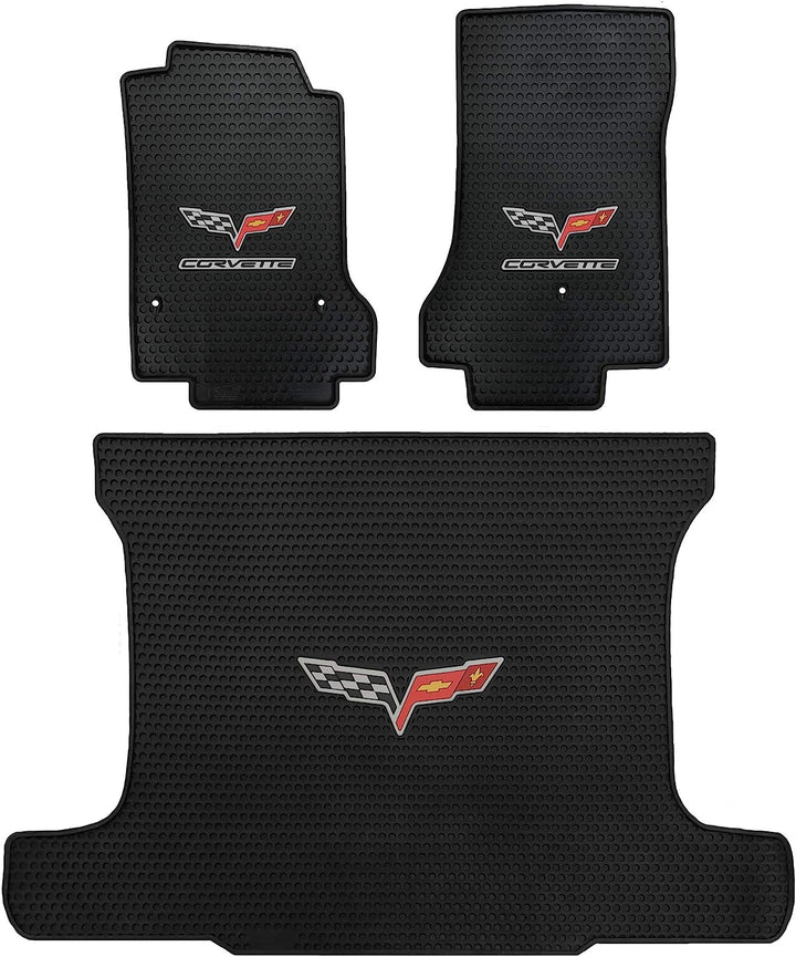 C6 Corvette Lloyd's Signature Rubber/All Weather Floor Mats - Black : C6 2007.5-2013
