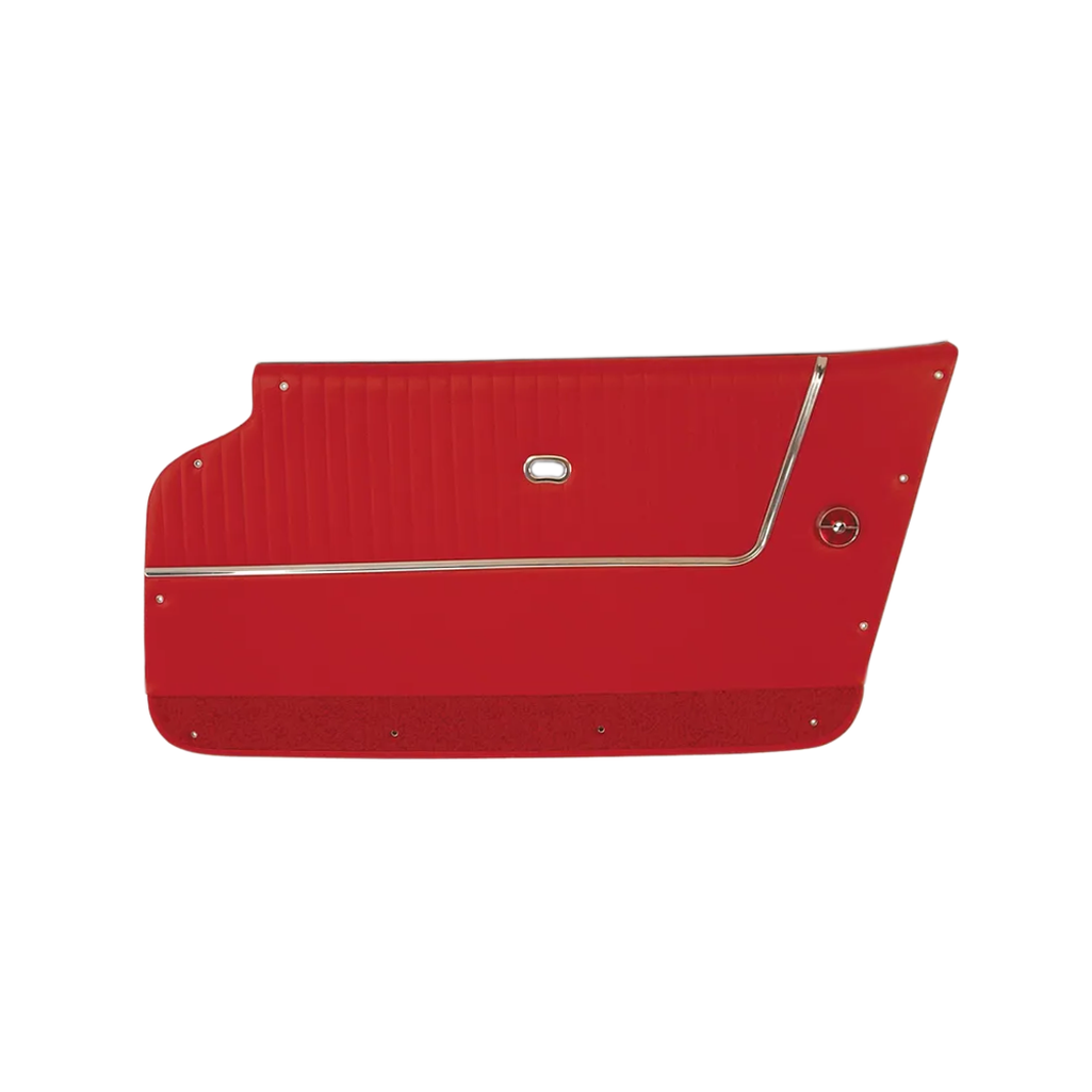 C2 1963-1964 Corvette Door Panels Leather W/Carpet - Convertible - W/Trim