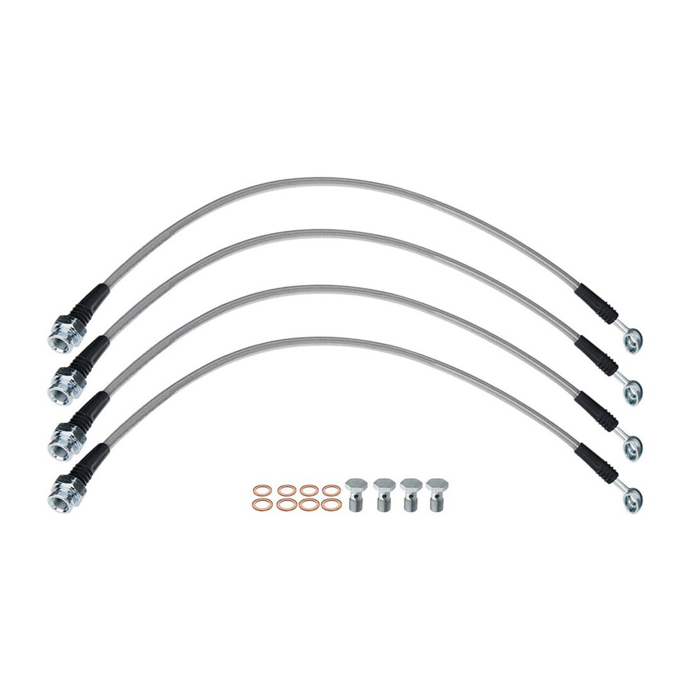 1997-2004 C5 & Z06 Corvette Stainless Steel Brake Lines - 4Pc Set
