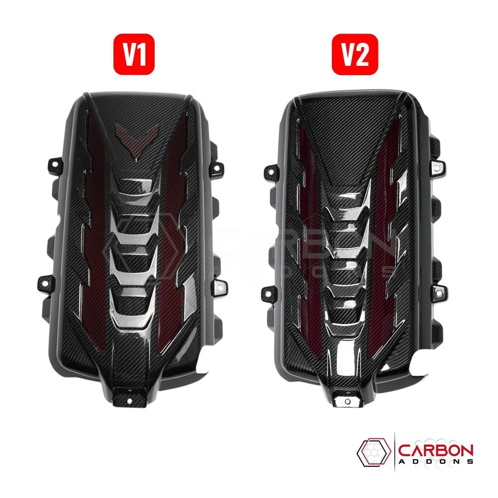C8 Corvette Stingray Carbon Fiber Engine Cover | Direct OEM Replacement (2020–2024)