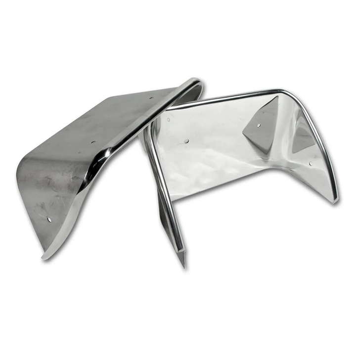 C3 1970-1973 Corvette Exhaust Bezels - Polished Stainless Steel