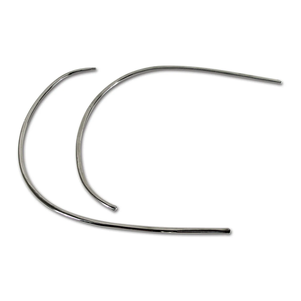 C1 1958-1962 Corvette Kick Panel Trim Strips - Stainless Steel