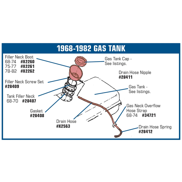 1978-1982 Corvette C3 Gas Tank Filler Neck Boot