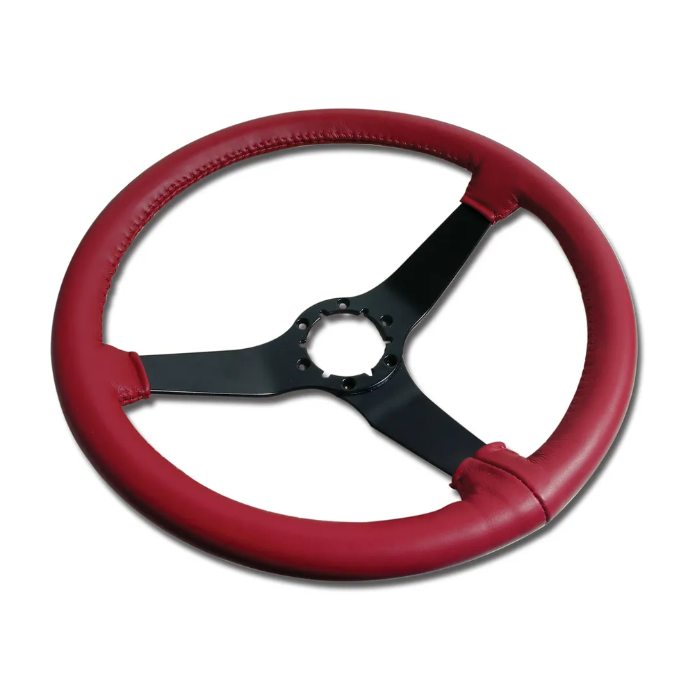 C3 1981 Corvette Reproduction Steering Wheel - Leather W/Black Spokes
