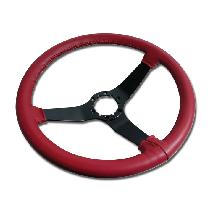 C3 1981 Corvette Reproduction Steering Wheel - Leather W/Black Spokes