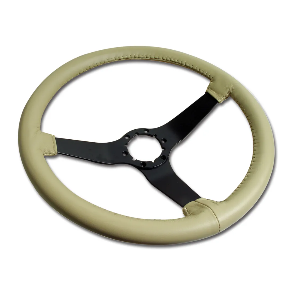 C3 1980 Corvette Reproduction Steering Wheel - Leather W/Black Spokes
