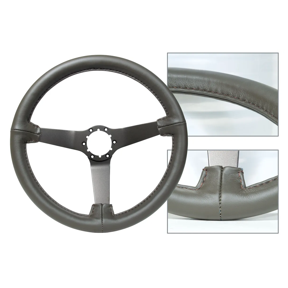 1982 Corvette C3 Reproduction Steering Wheel - Collector Leather Bronze Spokes