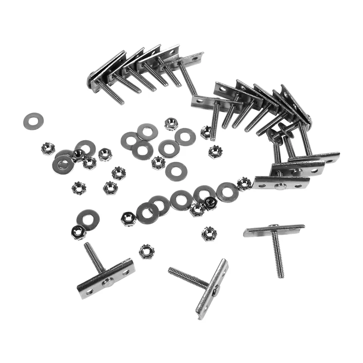 1973-1982 Corvette C3 Bumper Retainers - Front/Rear Stainless Steel - 18Pc