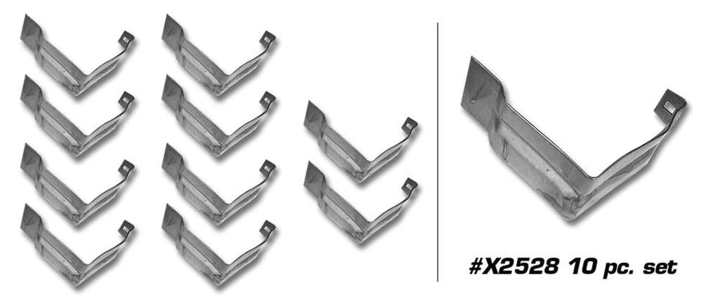 C2 1963-1965 Corvette Rocker Panel Support Bracket - 10 Piece Set