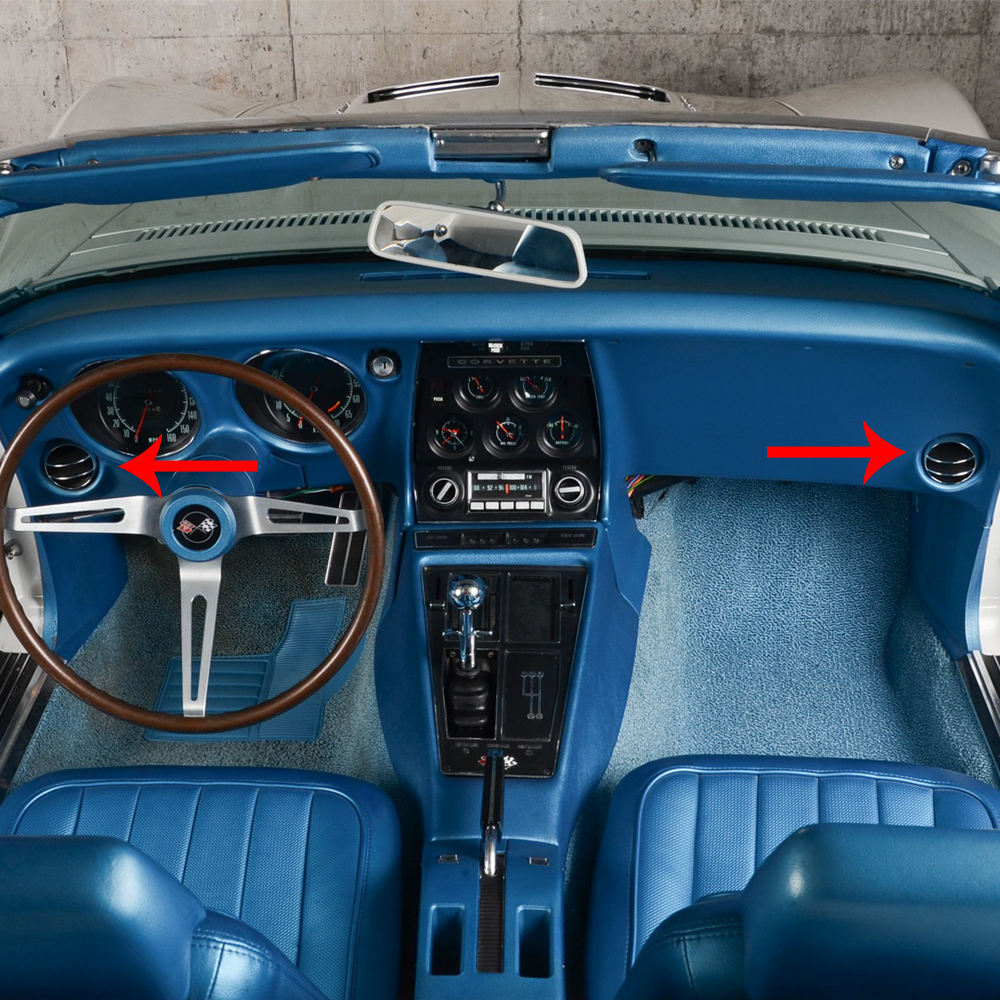 1968-1977 Corvette C3 Vent Deflector Kit (2-Balls / 4-Seals)