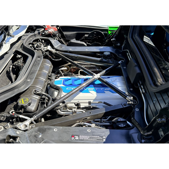 C8 Corvette Hard Top Convertible Chassis Strut X Brace - Carbon Fiber : Stingray, E-Ray
