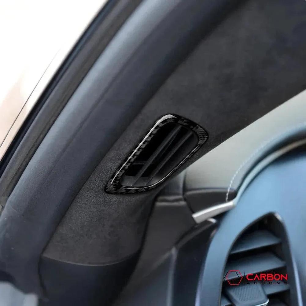 C7 Corvette 2014-2019 Carbon Fiber A-Pillar Vents Trim Overlay