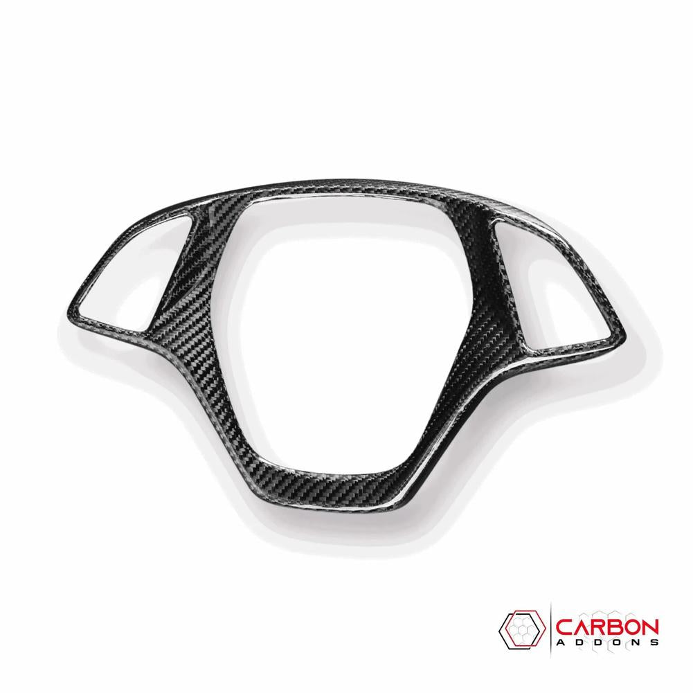 C7 Corvette 2014-2019 Carbon Fiber Steering Wheel Button Trim Cover